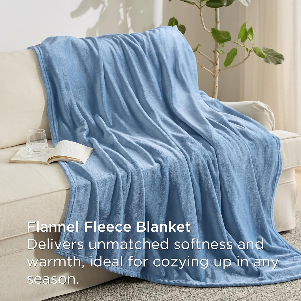 Full Comforter Set Navy Blue, 8 Pieces Prewashed Full Bed in a Bag with Soft Fleece Bed Blanket