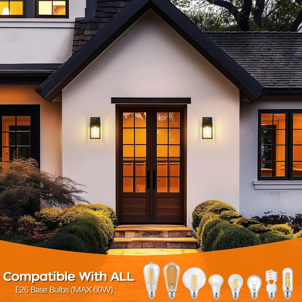 Outdoor Porch Lights Fixtures Wall Mount, Dusk to Dawn Outdoor Lighting Fixtures for House