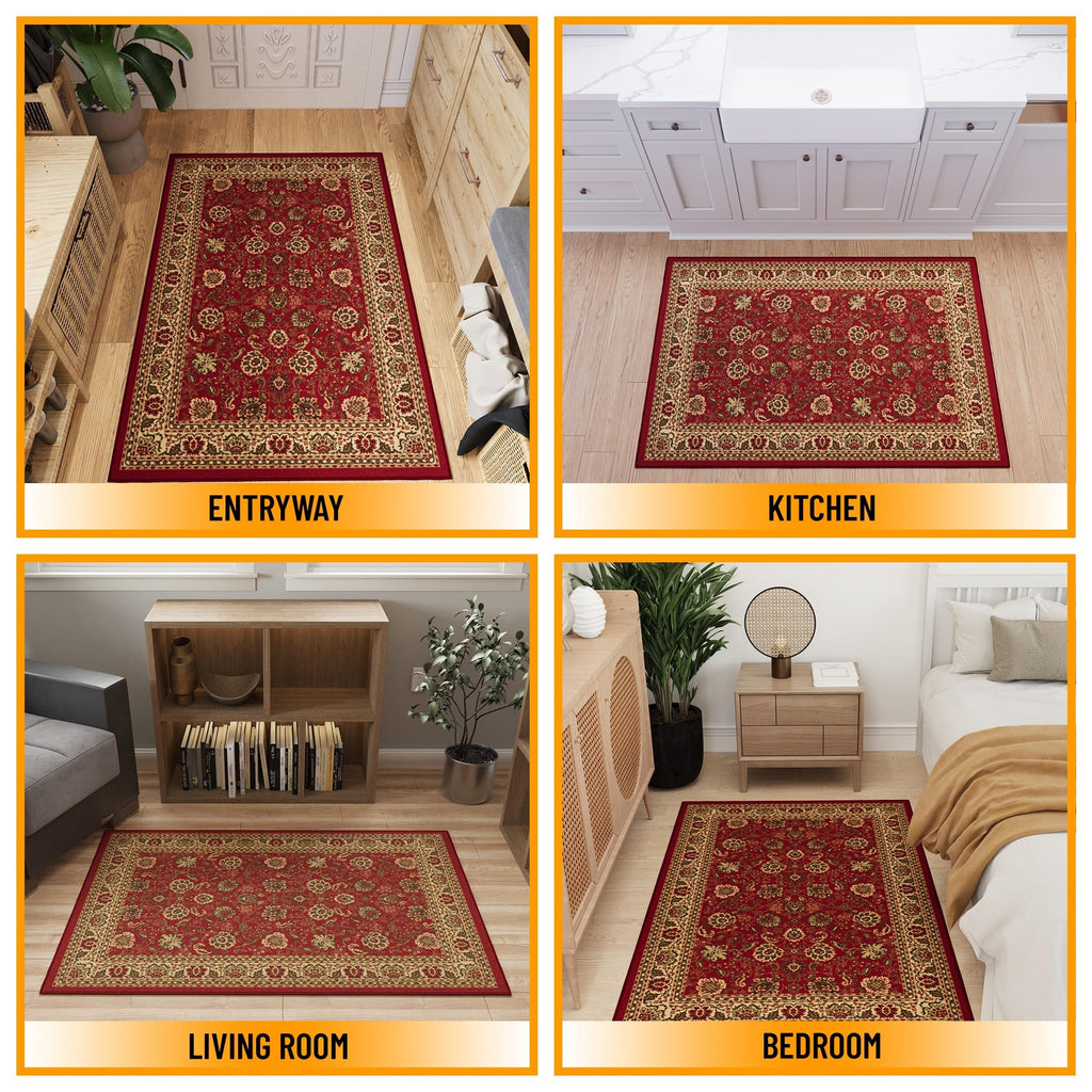 Oriental Area Rug - Non-Slip Kitchen Rugs