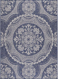 Medallion Outdoor Rug 5x7 Washable Outside Carpet for Indoor Patio Porch Waterproof Easy Cleaning No