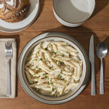 Gelston Stoneware Matte Reactive Glaze 16 Piece (Service for 4) Plates and Bowl Dinnerware Set - Cream