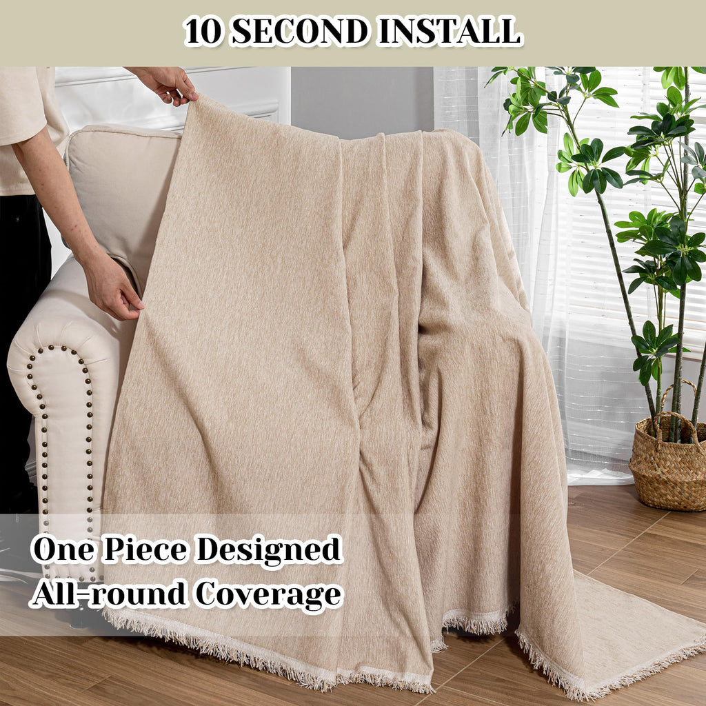 Sofa Covers Armchair Single Couch Cover for Dogs, Throw Couch Cover with Tassel Recliner Chair Recliner Cover Washable