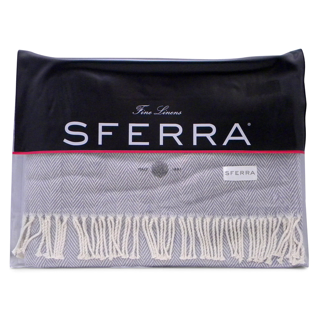 Celine Herringbone, 100% Cotton Throw Blanket - Lilac