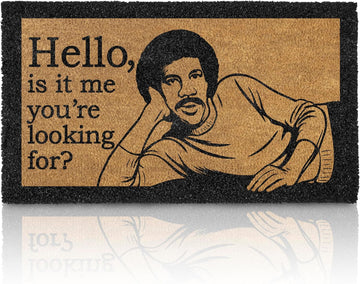 Hello Is It Me You're Looking for Welcome Mat 30x17 Inch Funny Doormat Coir | Funny Home Decor, Fan-Inspired Design