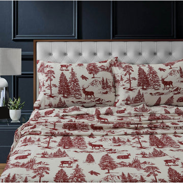 Flannel Sheets Queen Size - 100% Cotton Flannel Sheet Set, 200 GSM Deep Pocket Queen Flannel Sheets, 4 Piece Ultra