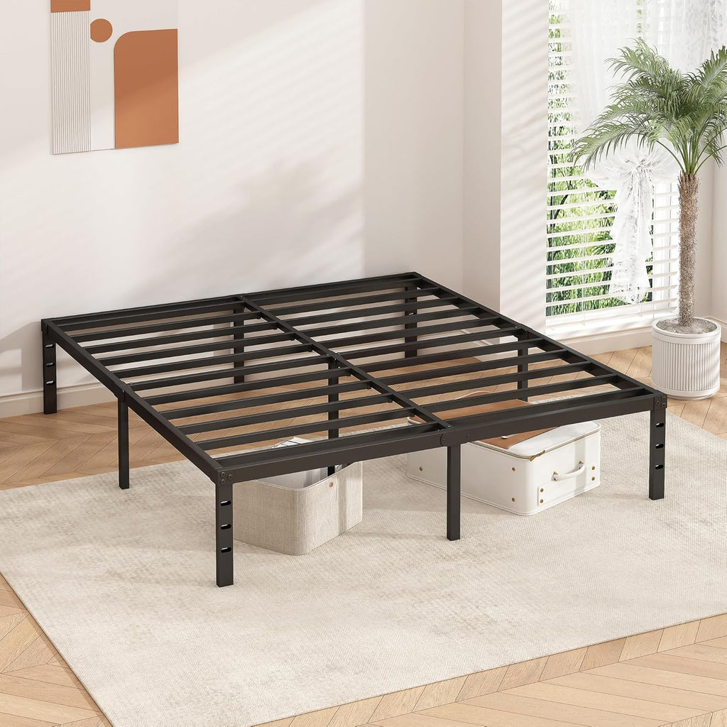 Metal Platform Bed Frame 14 Inch Tall,No Box Spring Needed,Full Bed with Heavy Duty Strong Support Slats,Easy to