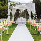 6 Pack Wedding Gold Candelabra Table Centerpieces 21 Inch Tall Candelabra Metal Candle Holder 5 Arm Taper Candlestick