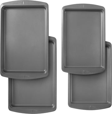 Ever-Glide Non-Stick Cookie Sheet Set, 4-Piece, Steel