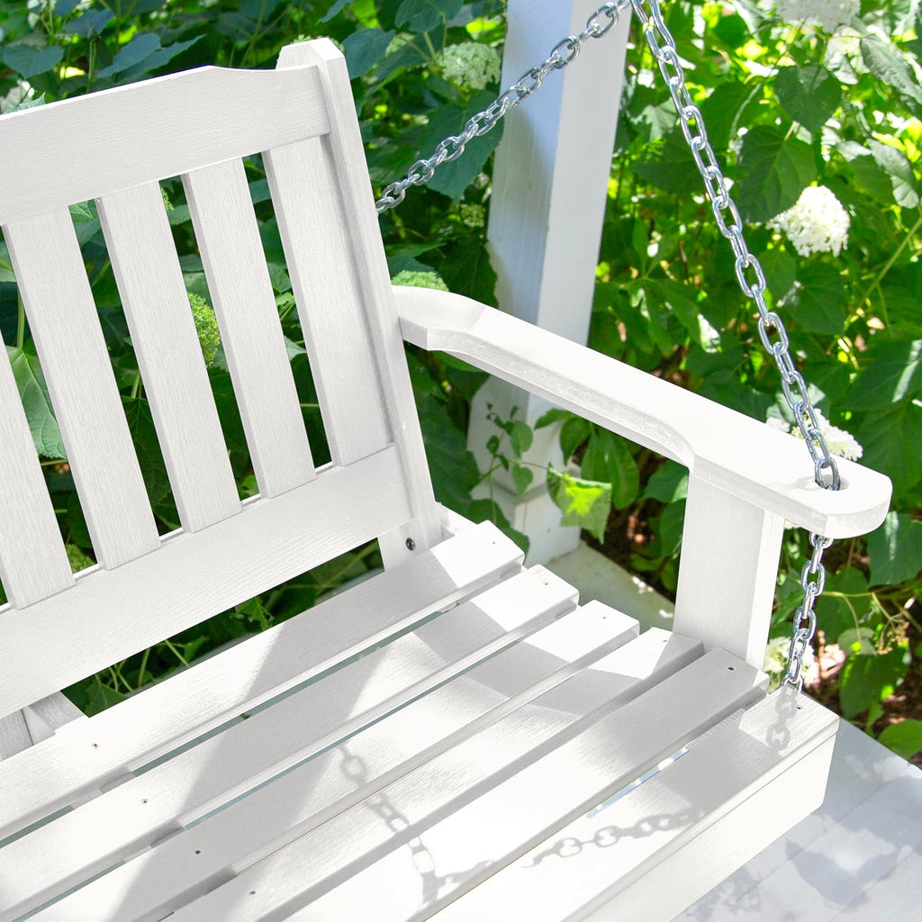 AD-PORL1-WHE Lehigh Porch Swing, 5 Feet, White