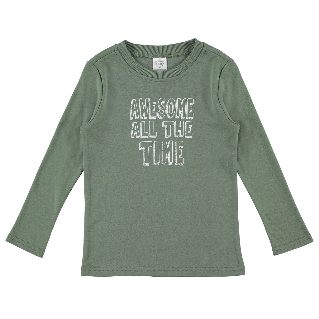 Pack Baby Boy Long Sleeve Shirt - Basic Tshirt Tops, Light Undershirt - Solid, Striped & Statement Tees