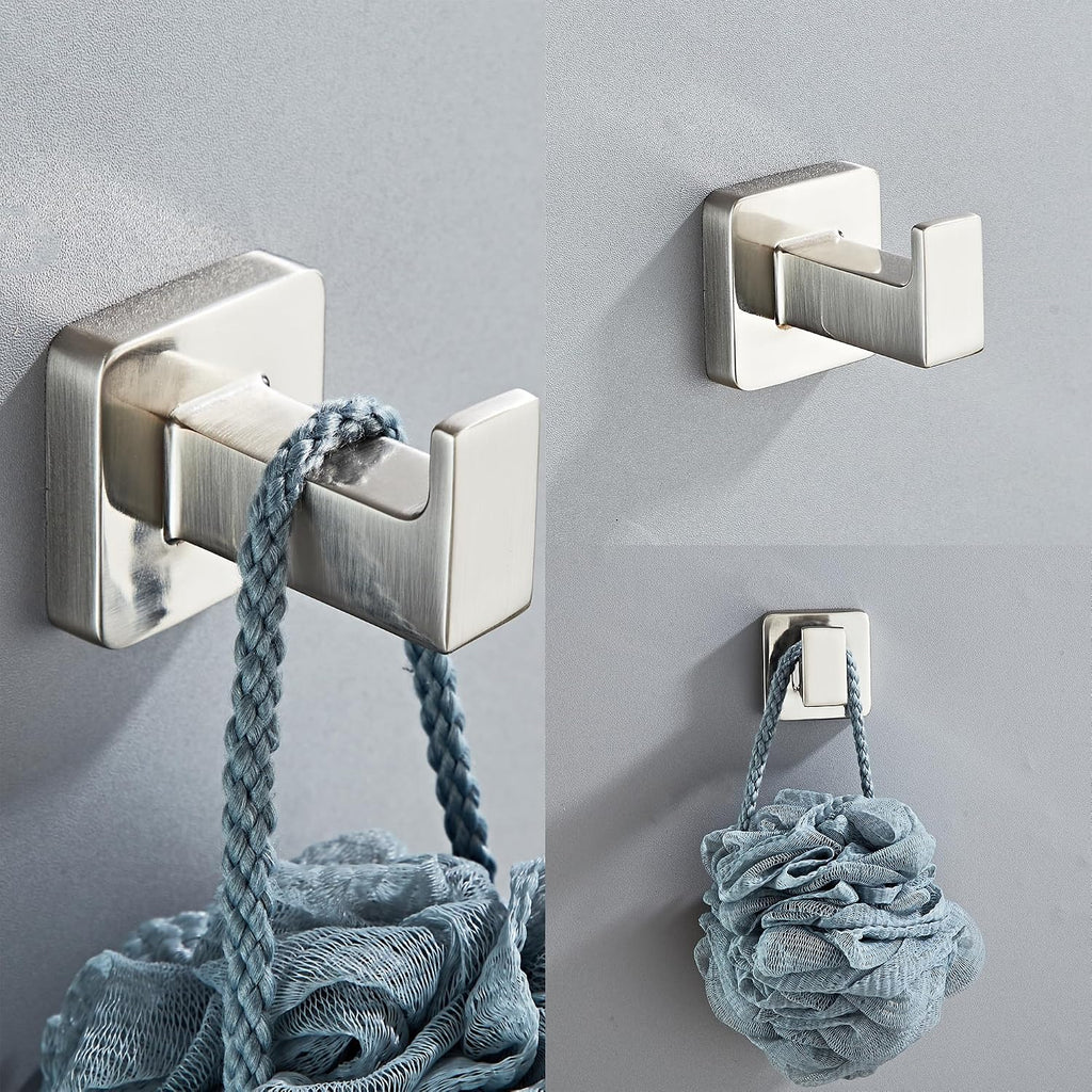 Brushed Nickel Bathroom Hardware Set 4 Pieces,Towel Bar Set Stainless Steel Wall Mounted, Includes 16In Hand Towel