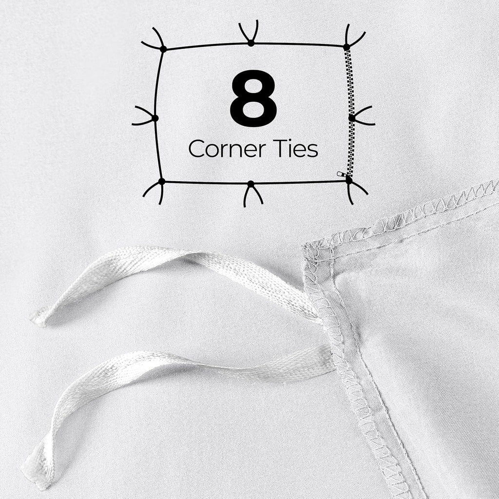 Duvet Cover - 3 Piece with Zipper Closure - 1 Comforter Cover & 2 Pillow Shams