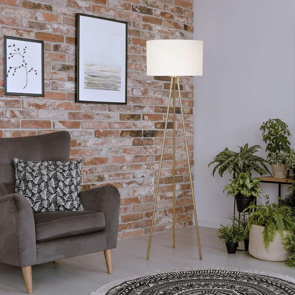 22965-000 Mid-Century Modern Tripod Floor Lamp, Standing Lamp, Living Room Floor Light, LED Bulb NOT Included, 61.25"