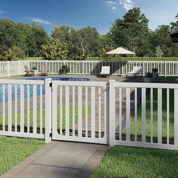 Sturbridge Gate Kit, White, 4ft H x 4ft W, 1 Gate