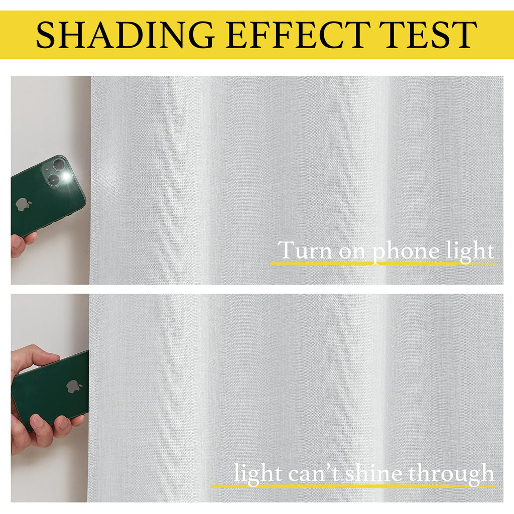 Faux Linen Curtain Valances Over Sink, Farmhouse Light Filtering Privacy Window Covering, Short Curtains for