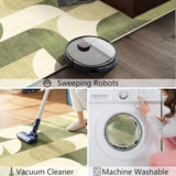 Green Rug 3x5 Washable Area Rugs for Bedroom Living Room Kitchen Entryway Bedside,Modern Geometric Non Slip Small Carpet
