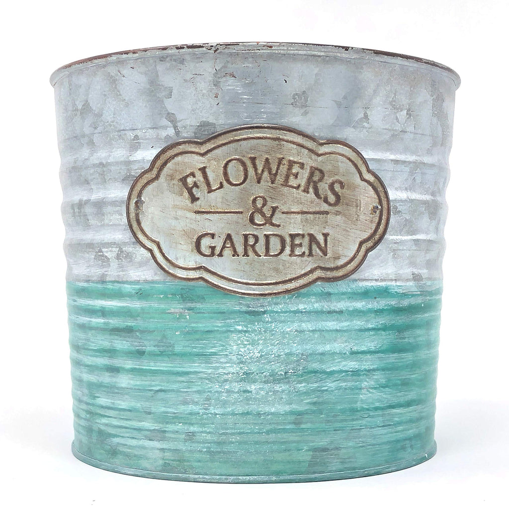 Galvanized Planter Pot Indoor and Outdoor Decoration