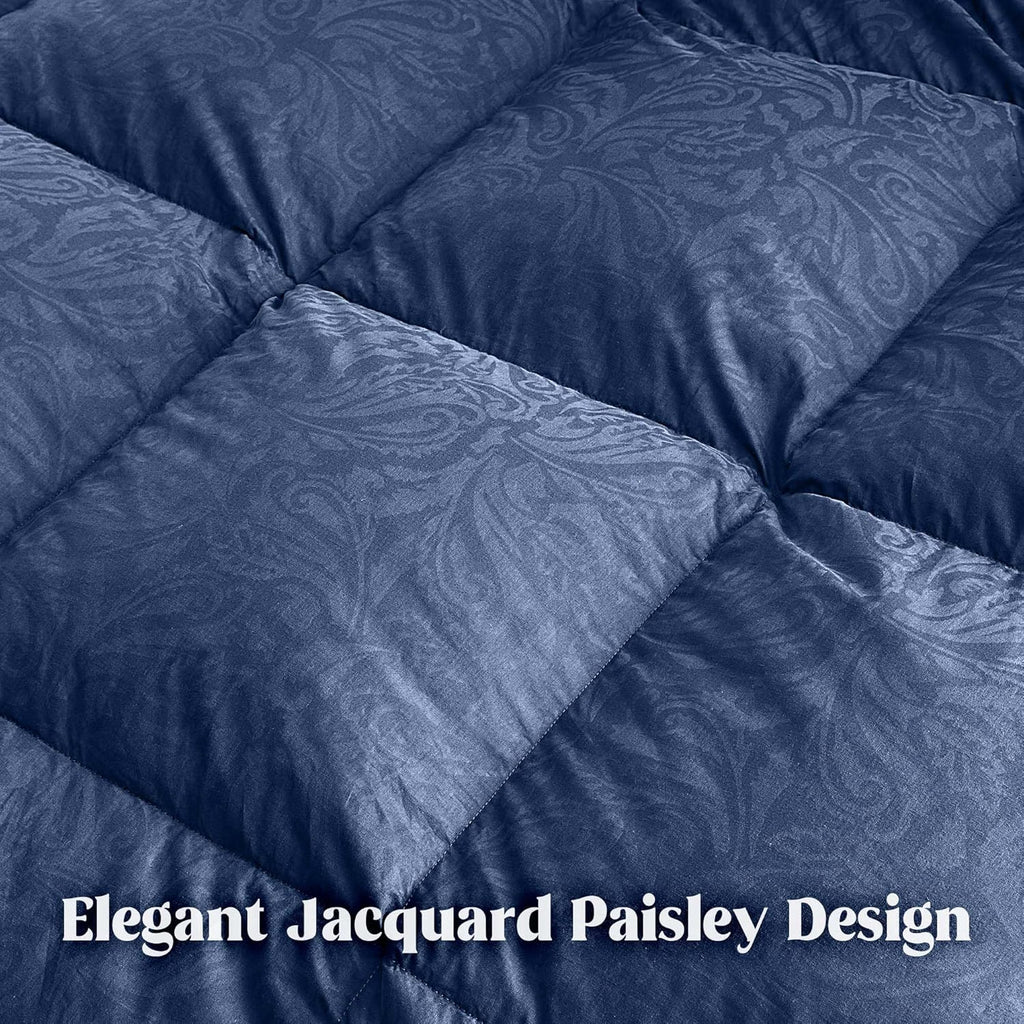 Goose Feather Down Comforter Queen, All Season Luxury Hotel Fluffy Duvet Insert