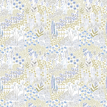 Boho Floral Peel and Stick Wallpaper, Wildflower Patchwork Removable Self Adhesive Wallpaper, Neutral Botanical Vinyl