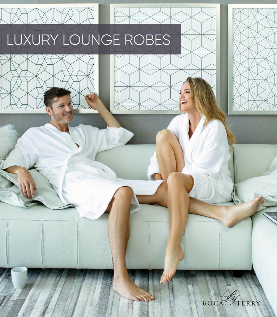 Terry Men's Terry Cloth Bathrobe, 100% Cotton White Hotel Spa Robe | Plush, absorbent towel robe