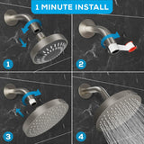 Shower Head - High Pressure Rain - Premium Quality Luxury Design