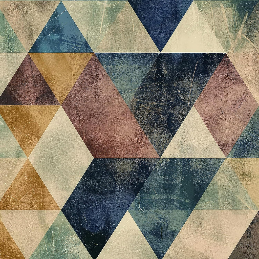 17.5x276 Retro Peel and Stick Wallpaper Geometric Mid Century Modern Wall Paper Removable Colorful Contact Paper