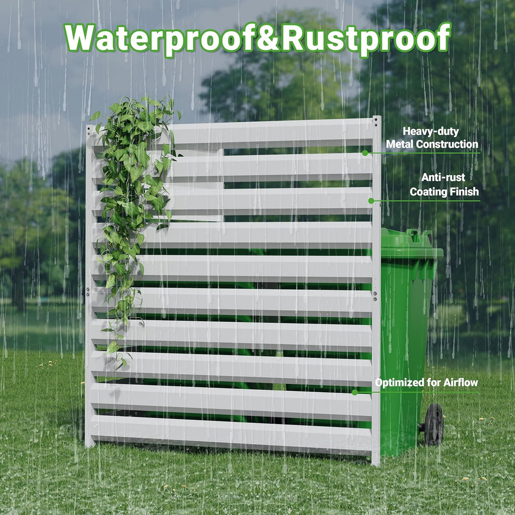 42" H x 38" W Metal Privacy Fence Panels for Outside, Air Conditioner Fence, Decorative Fence Panels for Privacy (2 Panels)