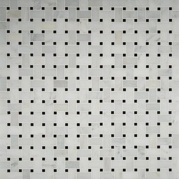 Marble Mosaic Wall Tile | Greecian White Basketweave | 12" x 12"
