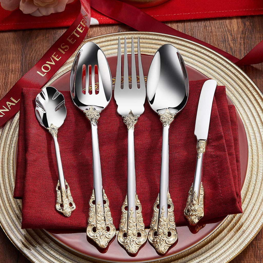 Luxury 45-Piece 18/10 Stainless Steel Flatware Set