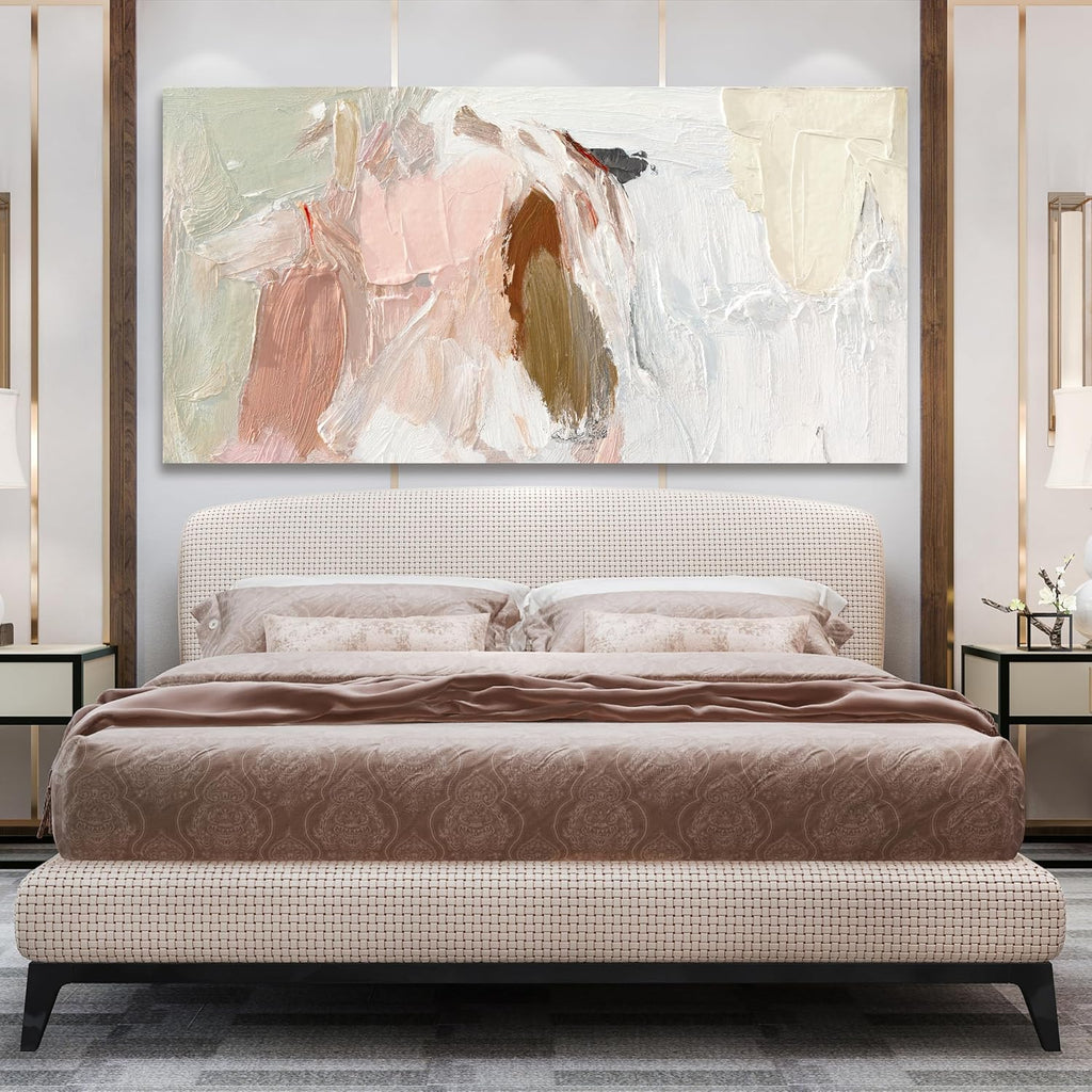 Canvas Wall Art Decor Large Wall Art Pictures Pink and White Wall Art Decor Abstract Art Work Wall Decoration