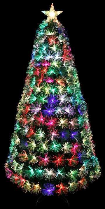 7 Foot 7 Colors Changing LED Fiber Optic Christmas Tree Pre-lit (7ft)