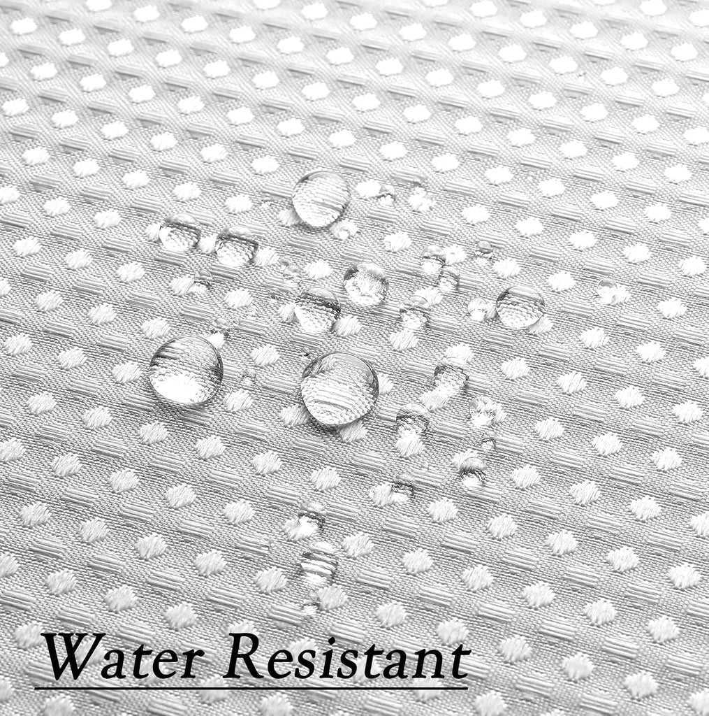 Waffle Weave Grey Shower Curtain Ombre Water Resistant Hotel Spa Bathroom Decorative Shower Curtain with Grommet No