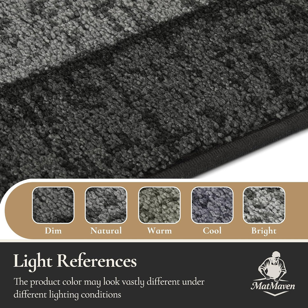 Dirt Trapper Door Mat 24"x 36", Non Slip Washable Doormat,Grey | Stain Resistant and Absorbent Welcome Mat, Floor