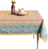 Table Cloth Rectangle Table 100% Cotton 60 x 120 Inches Tablecloth Reusable Decorative for Dining Ki