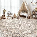 Area Rug 9x12 Washable Vintage - Soft Traditional Rugs