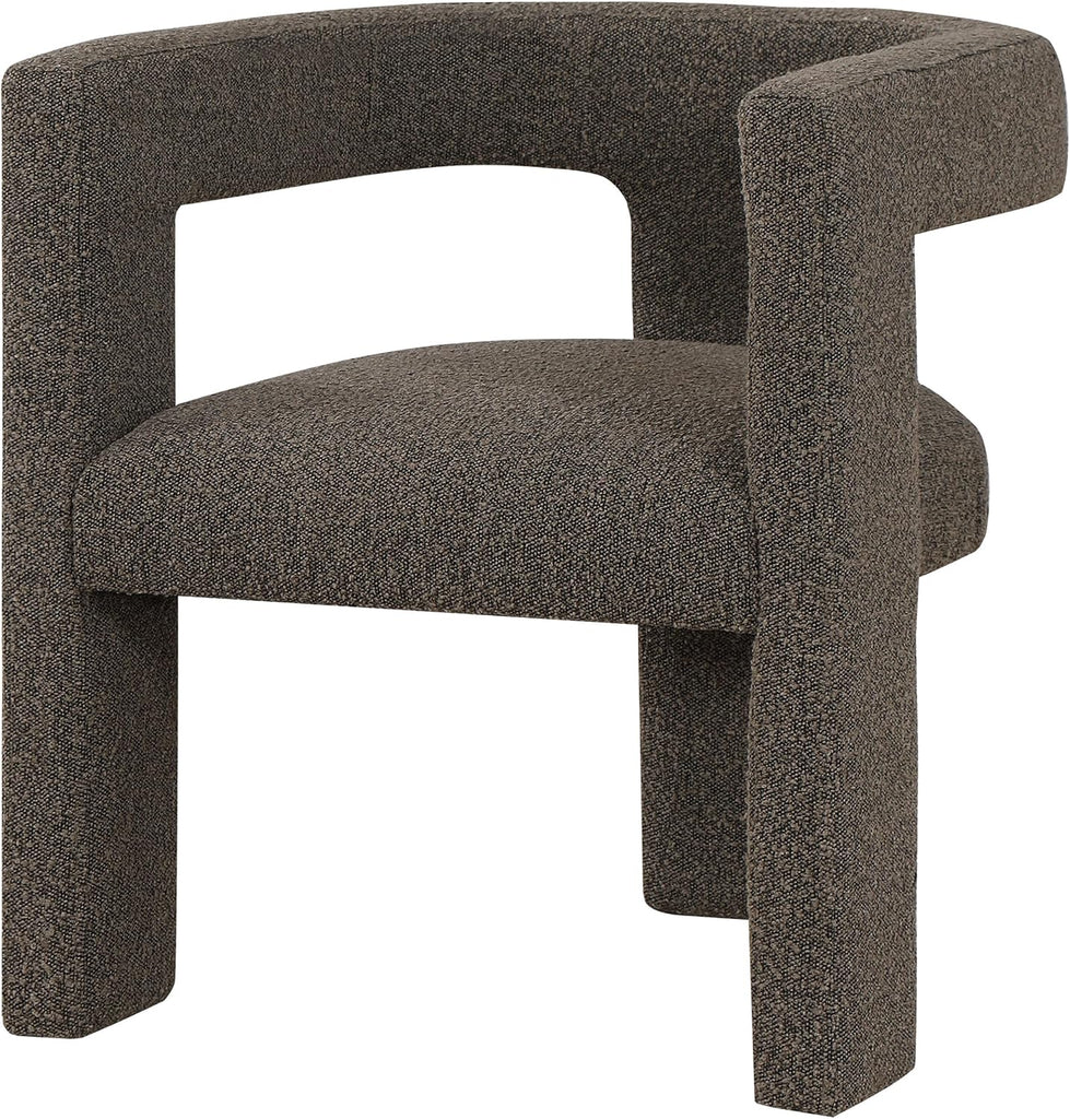 Furnishings - Petra - Boucle Upholstered Accent Chair Curved Arms and Cushioned Seat - Contemporary Style
