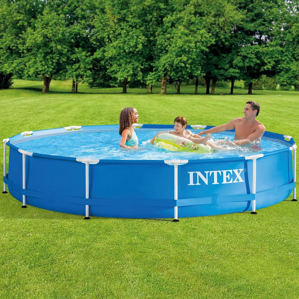 Metal Frame 12ft x 30in Round Above Ground Swimming Pool Set w/Pump | 28211EH - 530 GPH Cartridge Filter Pump and
