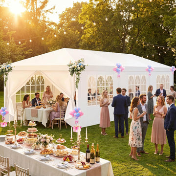 10x30 Party Tent with 8 Removable Sidewalls for Parties, Weddings, BBQ, Baby Shower, Waterproof Outdoor Event Canopy