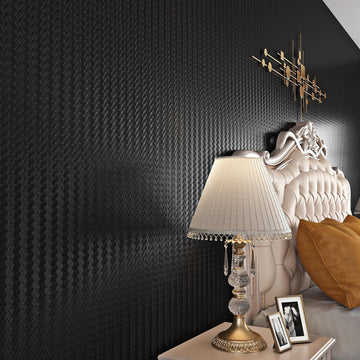 15.8x394 Inch Black Textured Wallpaper Peel and Stick Bedroom Living Room Renter Friendly Kitchen Cabinet Contact
