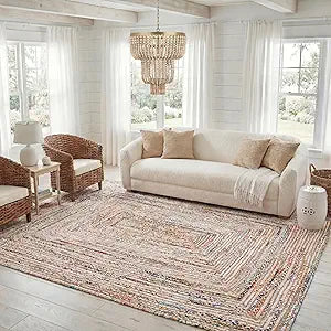 Cape Cod Area Rug 10x14, Jute Textured X-Large Beige CAP202B
