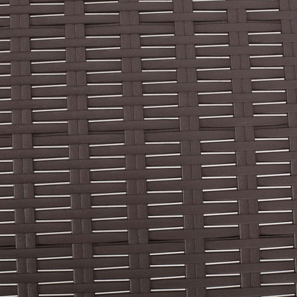 Blanche Outdoor Faux Wicker Chaise Lounge, Dark Brown