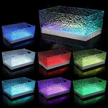 LED Acrylic Ice Buckets for Parties, 15L Lighted Beverage Tub with Rechargeable, 7-Color Large Champagne Bucket