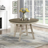 48 Inch Dia. Modern Round Dining Table, Wooden Kitchen Table, Seats for 4 People, Space Saving, for Kitchen, Dining