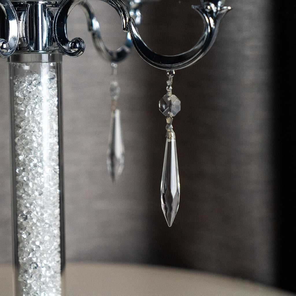 20Pcs 63mm Hanging Chandelier Crystals Icicle Prisms Suncatchers,Clear - Replacement Parts for Chandeliers