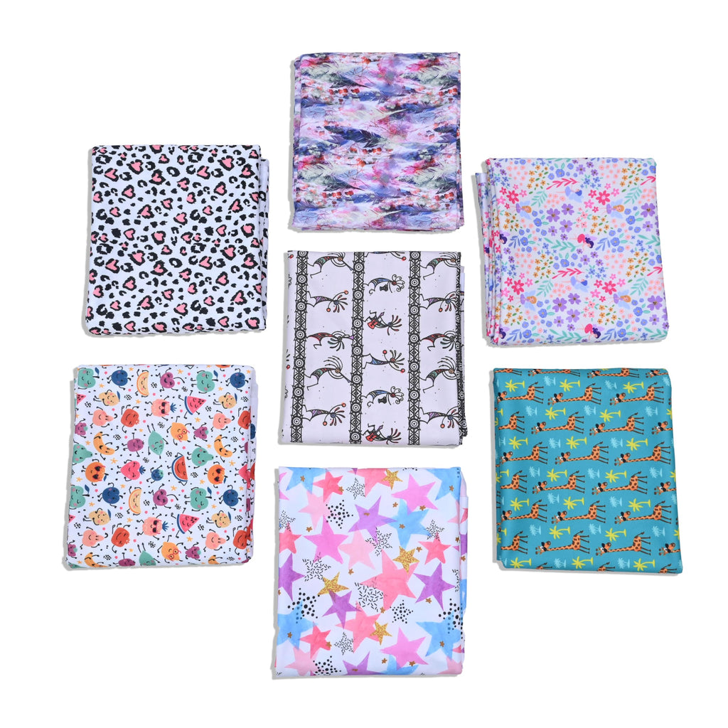 Waterproof PUL Fabric - Print Designs, 59" Wide | Soft, Breathable, Durable Material for Cloth Diapers, Wet Bags &