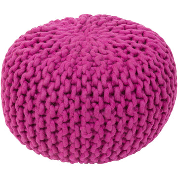 100-Percent Wool Pouf, 20-Inch by 20-Inch by 14-Inch, Magenta