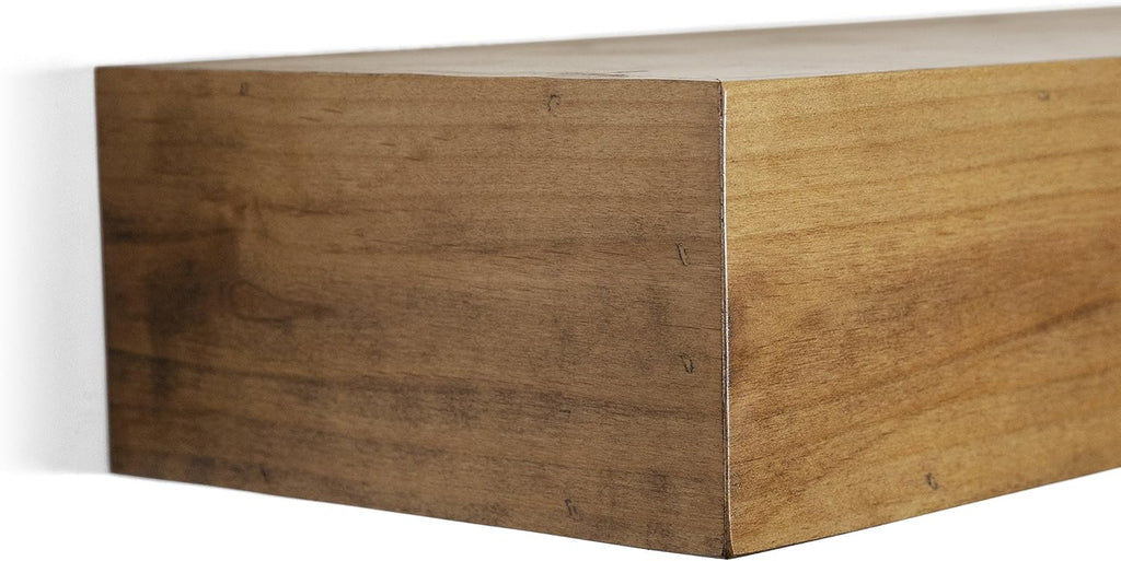 Rustic Mantel Shelf, Aged Oak, 48" | Floating Shelves Modern Farmhouse
