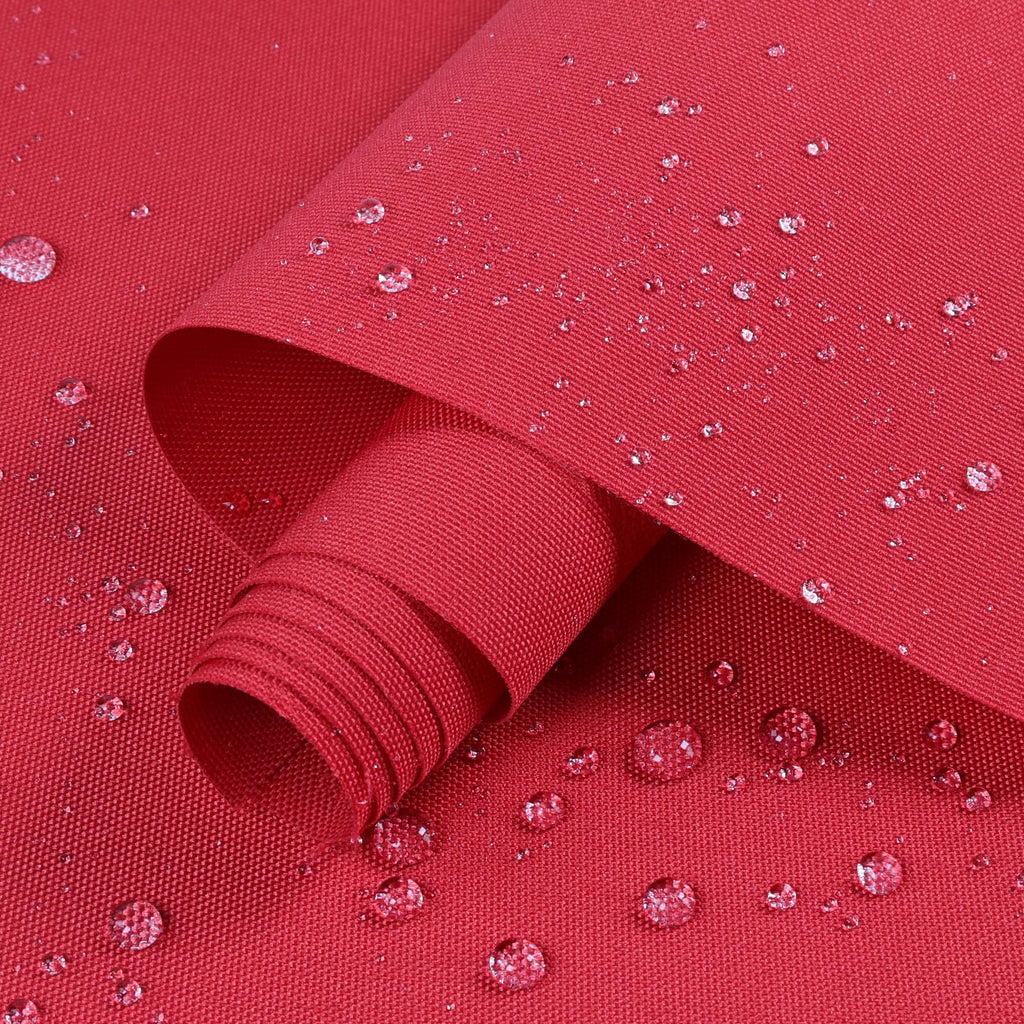 Marine Waterproof Canvas Fabric 60"×360" 600D PU Backing Red