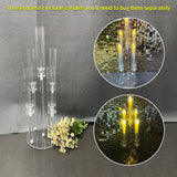 4 Set 5 Arms Acrylic Candelabra Centerpieces,Clear Candlesticks Holder with Acrylic Shade for Valentine's Day Dinner