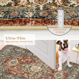 Oriental Hallway Runner Rug Non Slip, 2.5x8 Kitchen Washable Runner Soft Hallway Rug, Traditional Ul